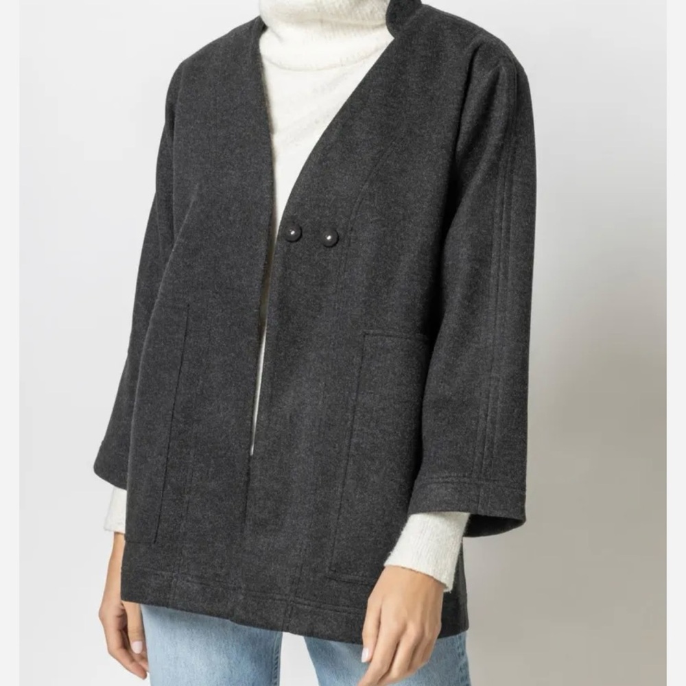 Lilla P 3/4 Sleeve Button Front Jacket